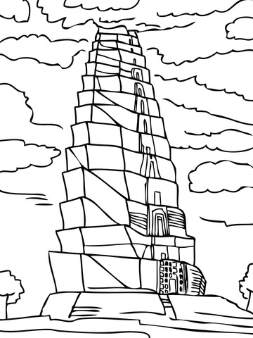 Tower Of Babel Coloring Page